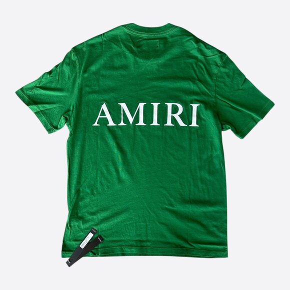 Amiri Green & White MA Core Logo T-Shirt - Picture 2 of 5